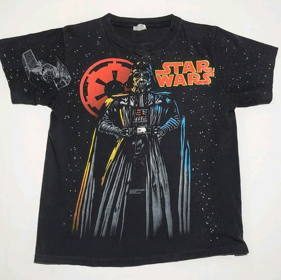 Vintage Darth Vader T-shirt Darth Vader Allover - Picture 1 of 5